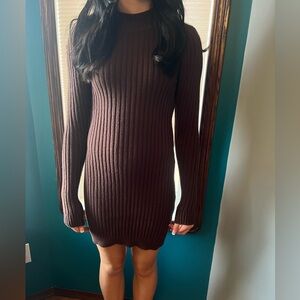 ‼️2 for $20‼️ Brown Knitted Long Sleeve Hollister Dress